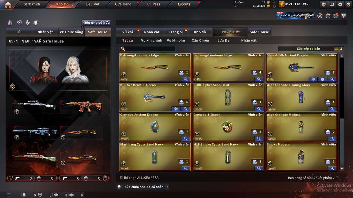 shop acc cf uy tin gia re